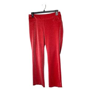 New York & Company Red Sparkle Pants with Lurex Size  8